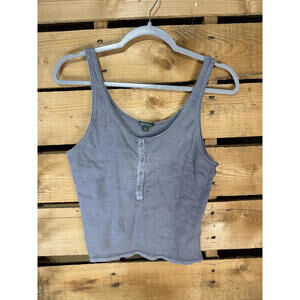 Wild Fable henley cropped ribbed tank top
